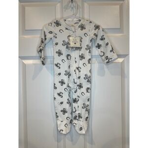 Kate Quinn Baby Organic Cotton Footed Pajamas Sleepsuit Size 3-6 Months